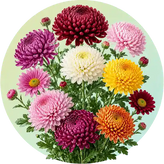 Chrysanthemum flower seeds icon