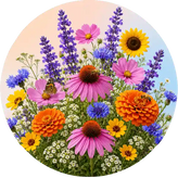 Garden pollinator flower seeds icon