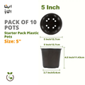Black Plastic Pots 5