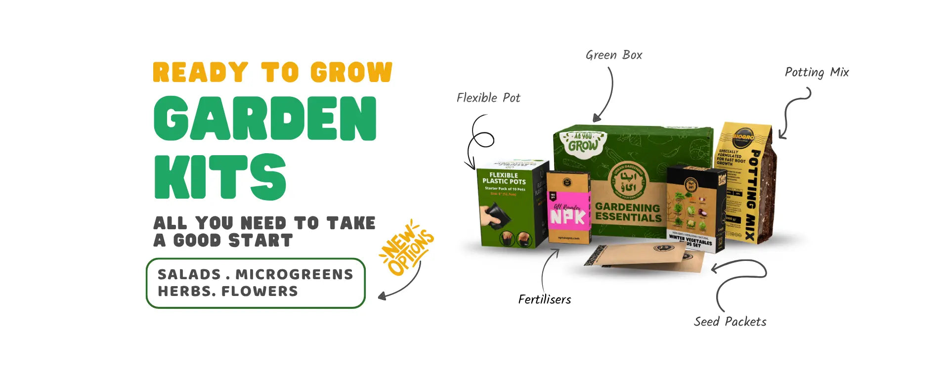 seeds, pots, soil and fetilisers all in one garden kit for home gardeningslider_item_fPQeyW