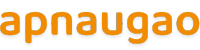 apnaugao earthy orange logo in English alphabets