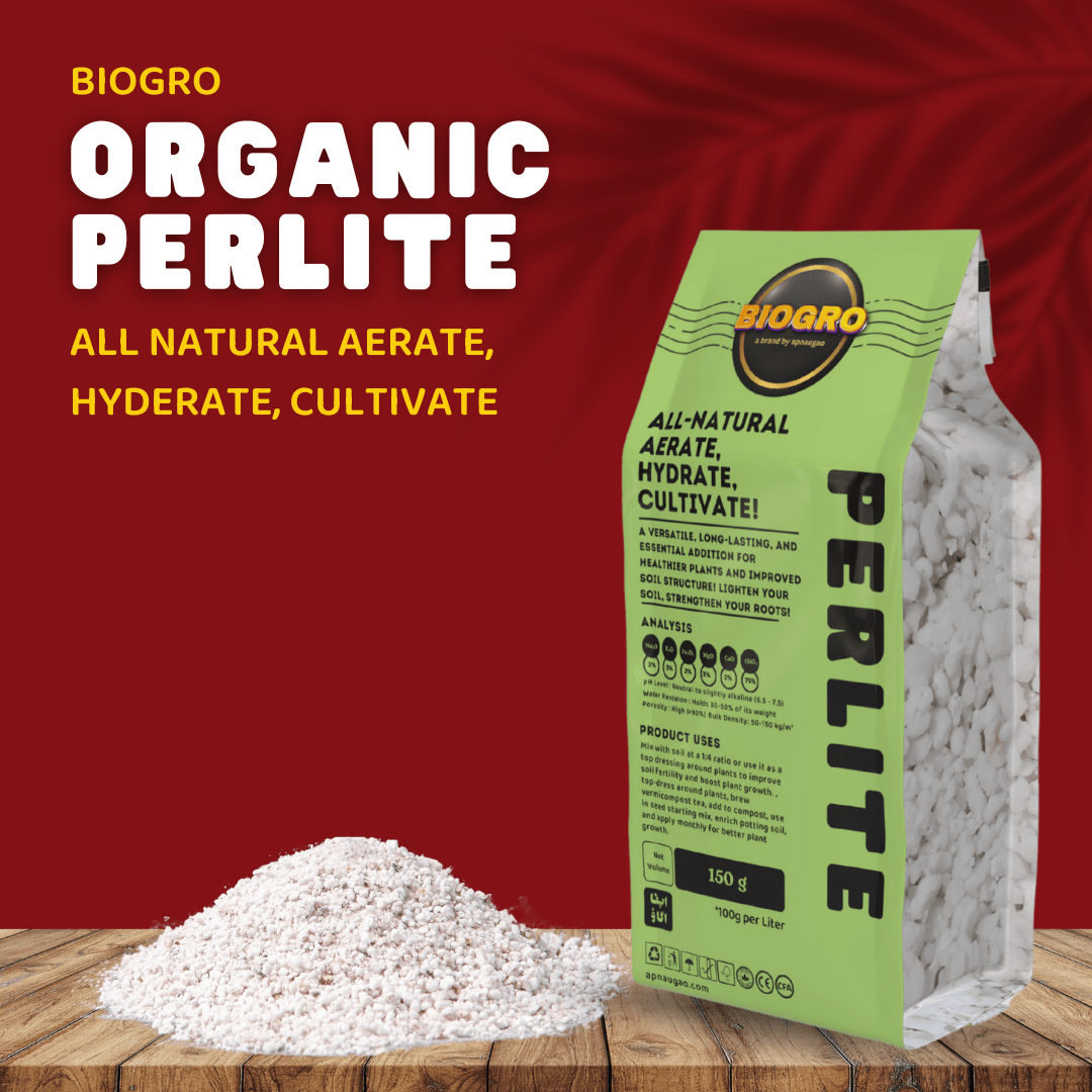 BIOGRO Premium Organic Perlite – natural soil aeration and drainage booster for plants