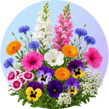 Winter flower seeds icon
