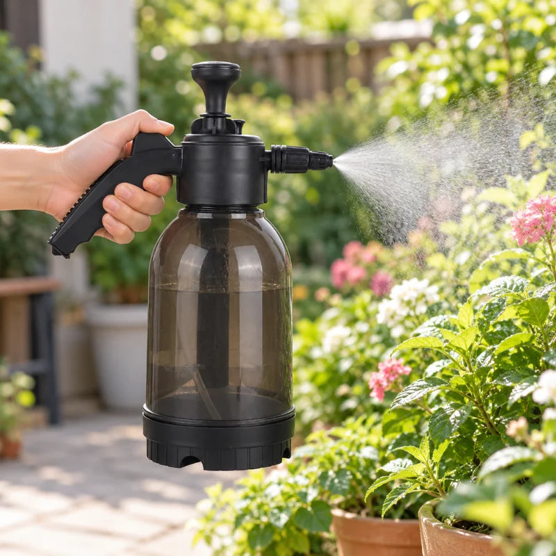 2L Manual Pump Garden Spray Bottle – Black
