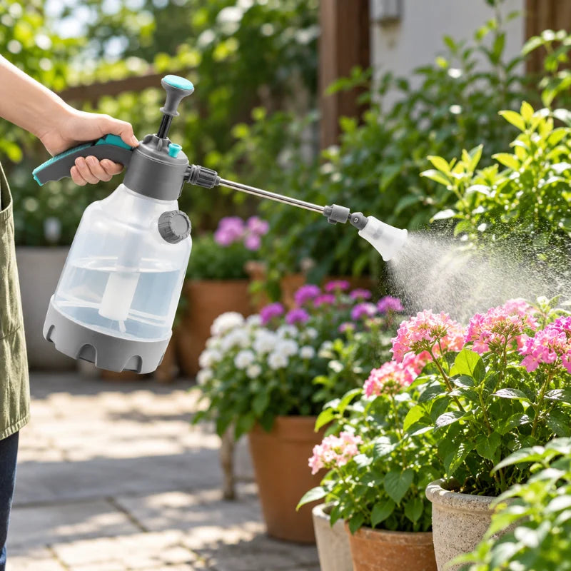 3L Manual Pressure Garden Sprayer with 3-in-1 Nozzle Set