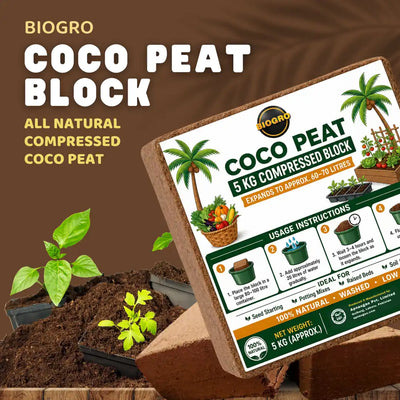 5kg compressed coco peat block in best quality on discounted price in Pakistan