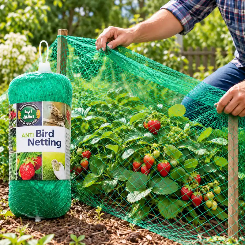 Anti bird nylon net 6x30 feet protecting plants