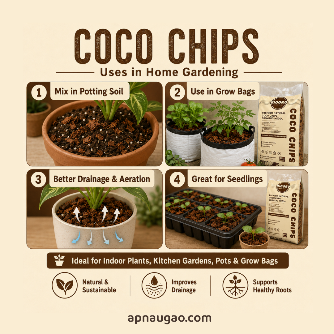 Coco chips are made from the fibrous husks of coconuts. apnaugao