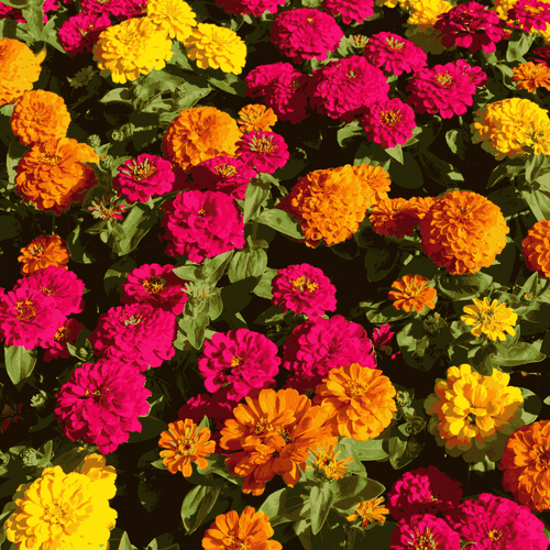 Giant Zinnia Mammoth Mix Flower Seeds