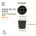 Black Plastic Pots 4