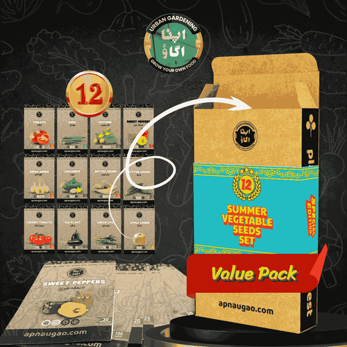 Desi Summer Vegetable Seeds Bundle - 12 Vegetable Packs