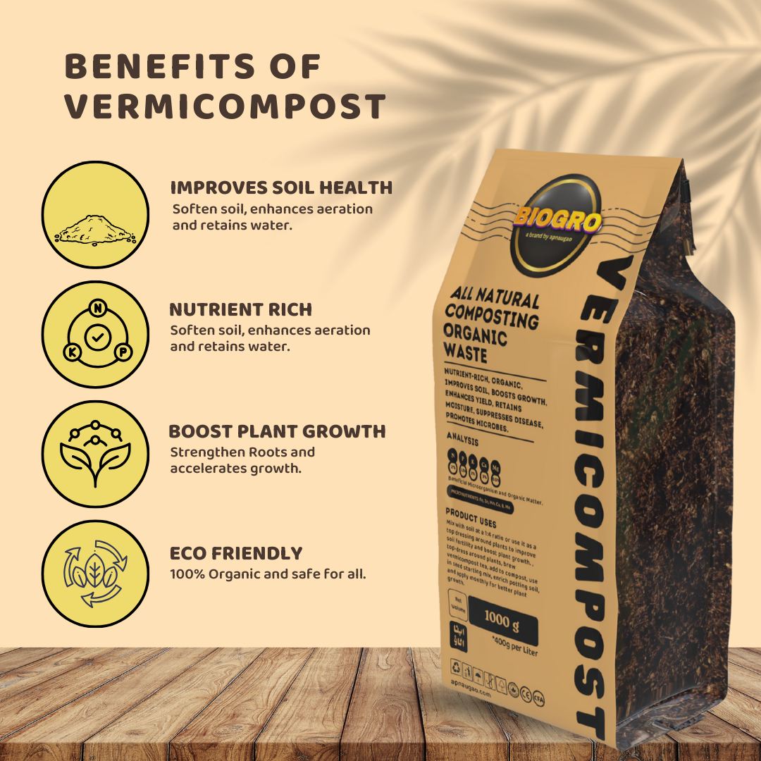 advantages of using vermicompost in home gardening