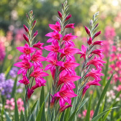 Buy Purple Queen gladiolus flower bulbs in Pakistan for home gardening | Apnaugao