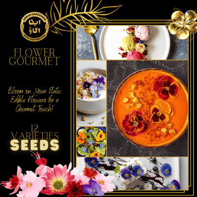 12 edible flower seeds mix bundle