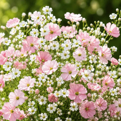 Gypsophila Gardeners Mix annual white and pink flower clusters