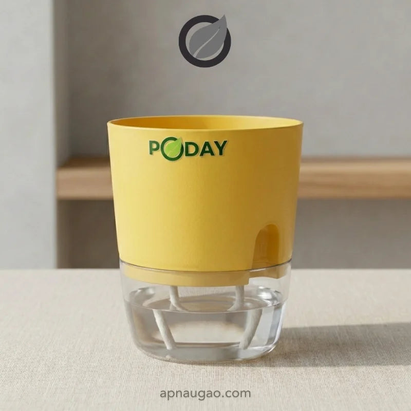 apnaugao self watering pots yellow color