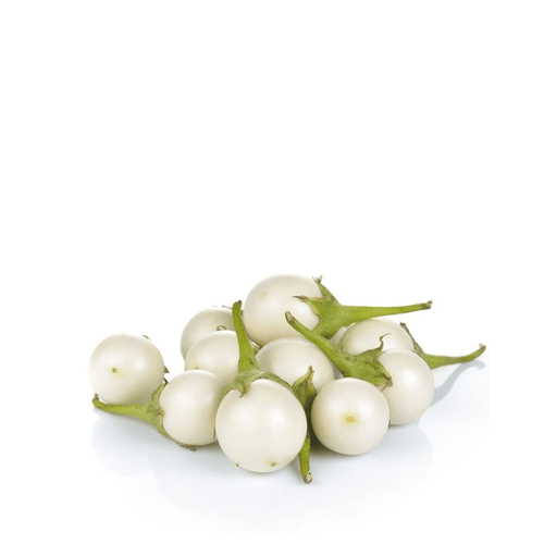 Heirloom White Round Brinjal (Baingan) Seeds – Tender & Mild